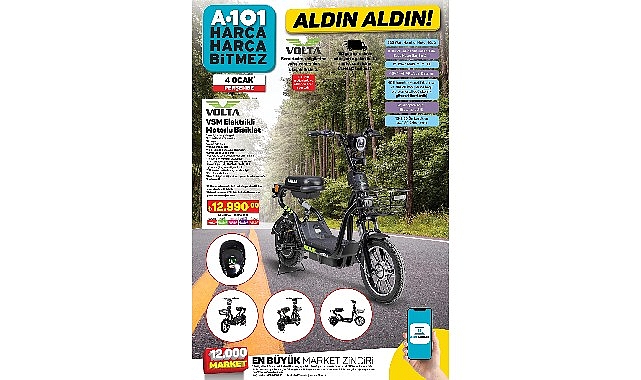 A101'den 2024'ün İlk Haftası Kaçırılmayacak Elektrikli Bisiklet Fırsatı