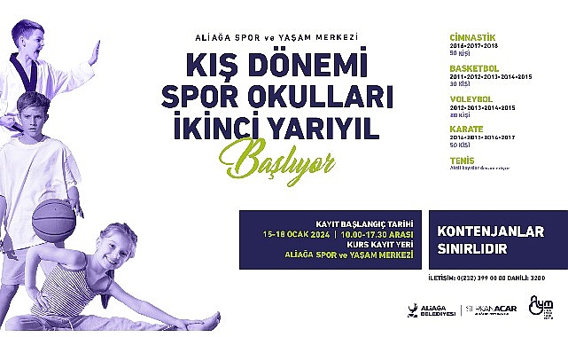 AYM'de Kış Dönemi Spor Okulları Kayıtları Başlıyor