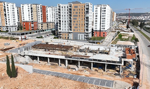 Kepez ve Santral Mahallesi Kapalı Pazar Yeri inşaatının yüzde 90'ı tamamlandı