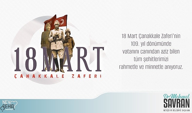 Başkan Savran'dan Şehitleri Anma Günü ve Çanakkale Zaferi Mesajı