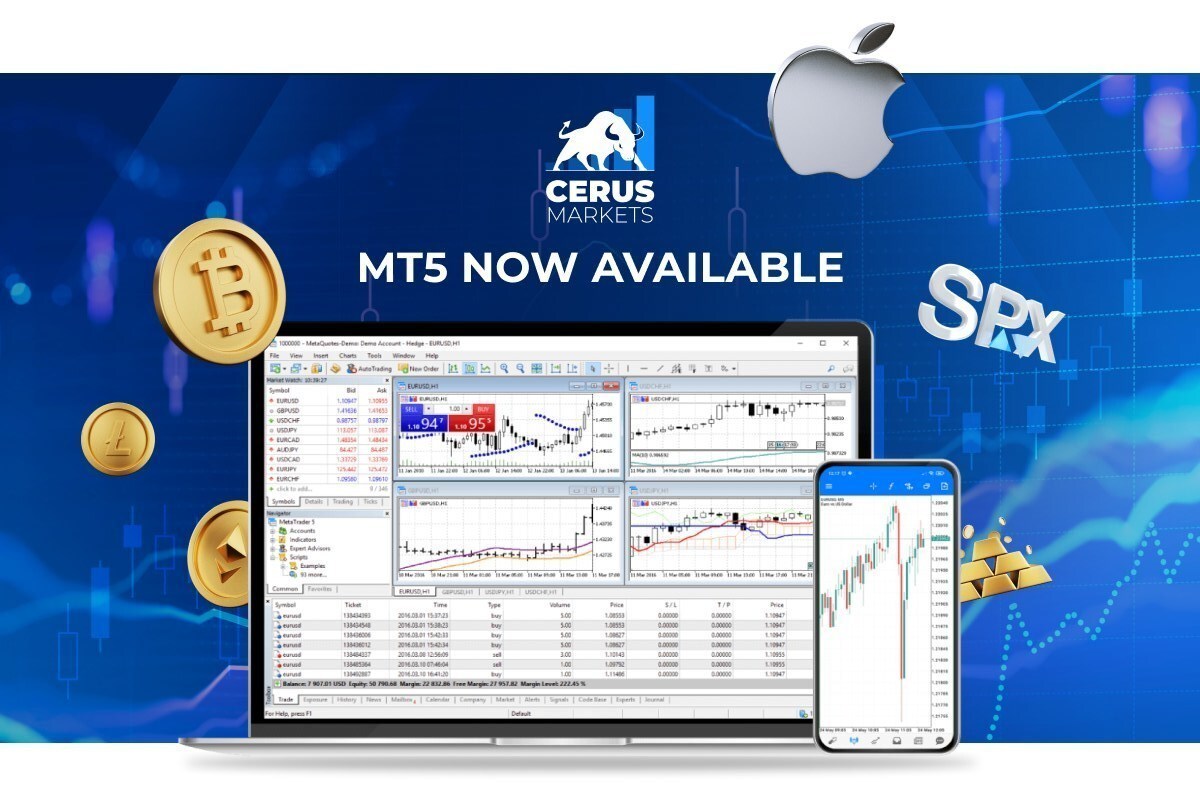 Cerus Markets, MetaTrader 5'i piyasaya sürüyor