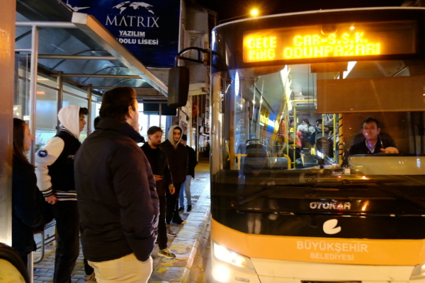 Eskişehir'de düzenlenen gece seferlerini 7 bin 100 yolcu kullandı