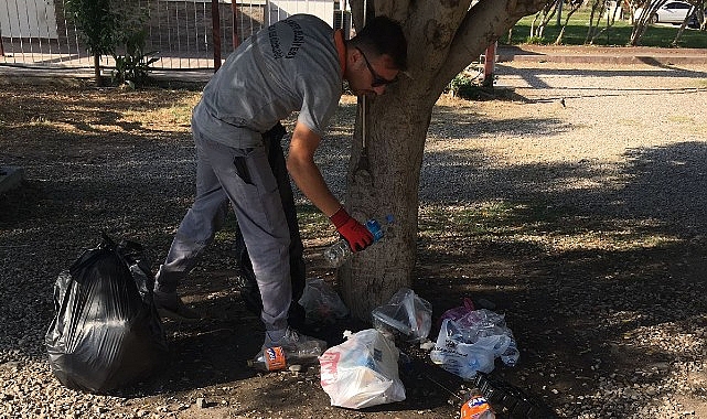 Kemer'de bayram öncesinde temizlik çalışmaları