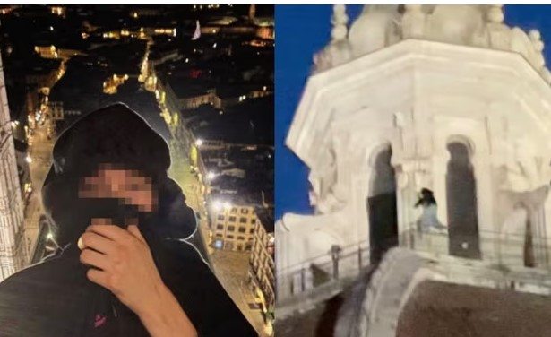 Selfie çekmek için Floransa Katedrali'nin kubbesine tırmandı