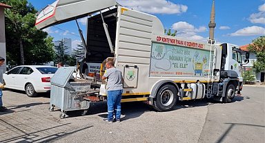Elmadağ’da çöp konteynerleri dezenfekte ediliyor