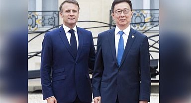 Han Zheng, Macron ile görüşme yaptı