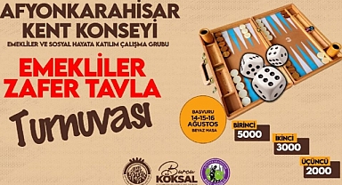  AFYONKARAHİSAR ZAFER TAVLA TURNUVASI BAŞLIYOR