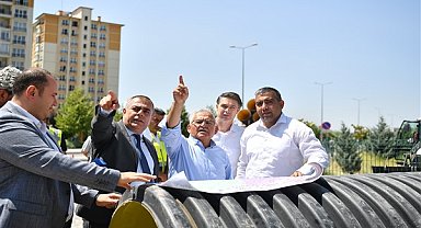 Başkan Büyükkılıç, 10 milyon TL'lik yağmur suyu hattı yatırımını yerinde inceledi