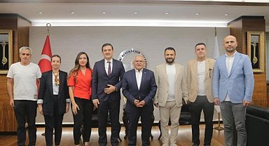 Başkan Büyükkılıç'a İnşaat Mühendisleri Odası Başkanı Arı'dan ziyaret