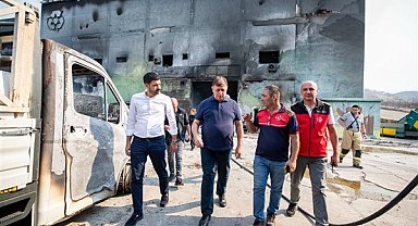 Başkan Tugay’dan yangının etkilediği bölgelerde inceleme