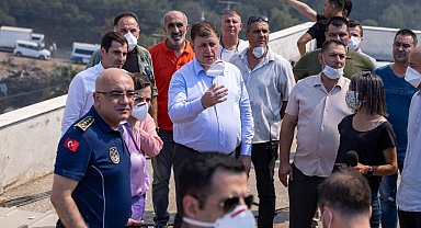 Başkan Tugay, yangın bölgesinde incelemelerde bulundu