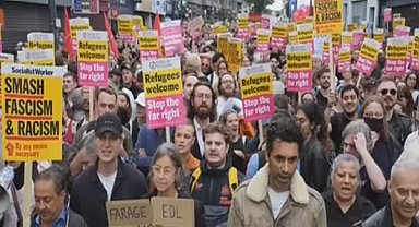 Birleşik Krallık genelinde barışçı ırkçı karşıtı protestolar düzenlendi