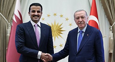 Cumhurbaşkanı Erdoğan, Katar Emiri Şeyh Temim bin Hamed El Sani'yi kabul etti