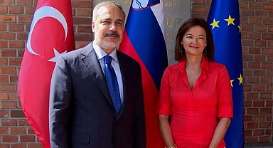 Dışişleri Bakanı Fidan, Slovenya Dışişleri Bakanı Fajon ile bir araya geldi