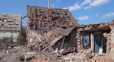 Rus televizyonları olağanüstü hal ilan edilen Belgorod'daki yıkımı gösterdi