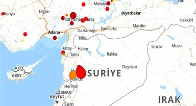 Suriye'de deprem