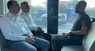 Başkan Altay, tramvayda vatandaşlara bir araya geldi