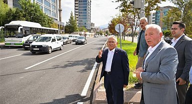 Büyükkılıç, Tacettin Veli Bulvarı’ndaki çalışmaları inceledi