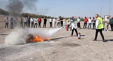 Büyükşehir KAYMEK’ten personeline yangın eğitimi