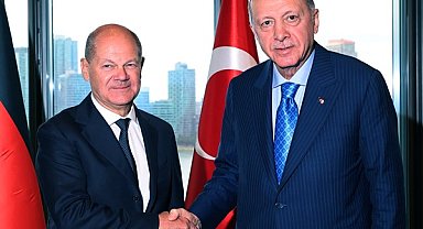 Cumhurbaşkanı Erdoğan, Almanya Başbakanı Scholz ile bir araya geldi