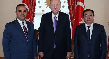 Cumhurbaşkanı Erdoğan, Chery International Başkanı Guibing'i kabul etti