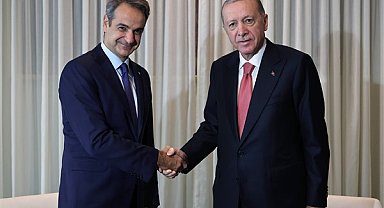 Cumhurbaşkanı Erdoğan, Yunanistan Başbakanı Miçotakis ile bir araya geldi