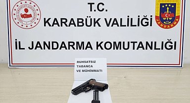 Karabük'te ruhsatsız silah operasyonu
