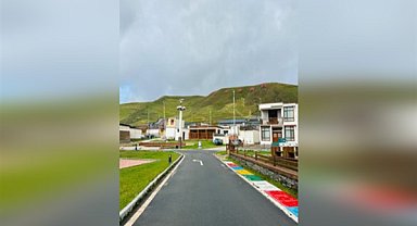 Karla kaplı yayla yeni bir görünüme kavuşuyor