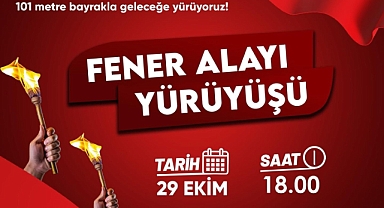 Afyonkarahisar’da 29 Ekim Coşkusu: 101 Metre Bayrakla Fener Alayı Yürüyüşüne Davet