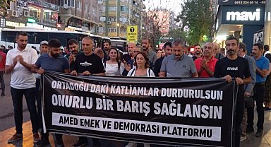 Amed Emek ve Demokrasi Platformu'ndan İsrail protestosu