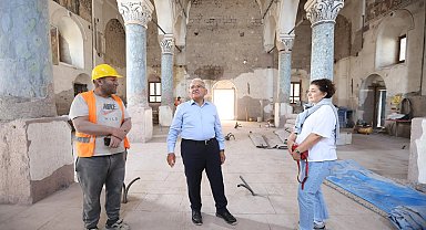 Başkan Büyükkılıç, İncesu Kent Müzesi yapım çalışmalarını inceledi