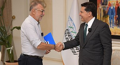 Başkan Özer, oyuncu Tamer Levent’i ağırladı