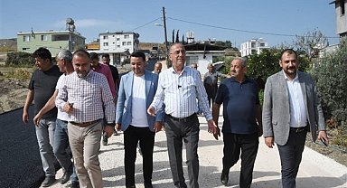 Başkan Yapar, Üzümdalı Mahallesi'nde yapılan yol çalışmalarını inceledi