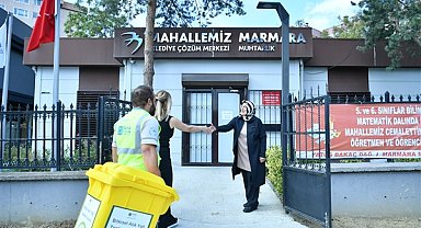 Beylikdüzü’ndeki mahalle muhtarlıklarına “Atık Yağ Toplama Kutusu” yerleştirildi