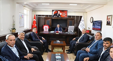 Çobanlar’ın Yeni Kaymakamı Nazmi Yücel’e Hoş Geldin Ziyareti