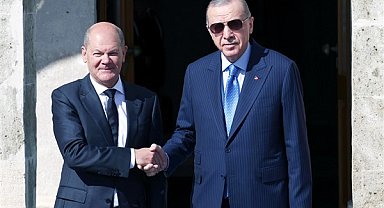 Cumhurbaşkanı Erdoğan, Almanya Başbakanı Scholz ile görüştü