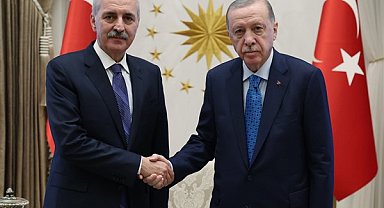 Cumhurbaşkanı Erdoğan, TBMM Başkanı Kurtulmuş'u kabul etti
