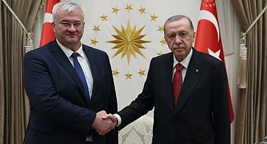 Cumhurbaşkanı Erdoğan, Ukrayna Dışişleri Bakanı Sybiha’yı kabul etti