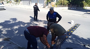 Dinar’da Trafik Güvenliği İçin Kasis Çalışmaları Başlatıldı