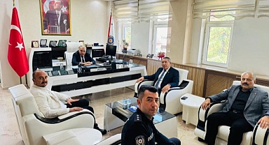 Dinar İlçesine Atanan Emniyet Müdürü Vekili Tolga Pazar’a Ziyaret