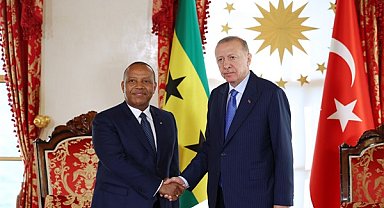 Erdoğan, Sao Tome ve Principe Demokratik Cumhuriyeti Başbakanı Trovoada ile görüştü