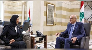 Mikati, Uluslararası İşbirliği Bakanı Al Khater ile görüştü