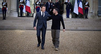 Ukrayna Devlet Başkanı Zelenki, Fransa Cumhurbaşkanı Macron ile görüştü