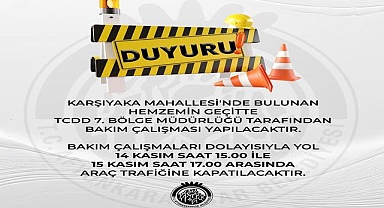 Afyonkarahisar Karşıyaka Mahallesi’nde yol kapalı olacak.