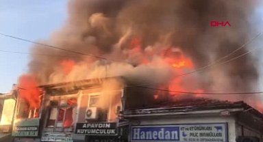 Bolvadin Çarşı Merkezindeki Yanan İşyerlerinin İnşaatı Hızla Sürüyor