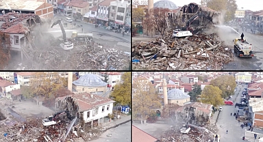 Bolvadin’de Kasaplar Hali’nin Yıkım Çalışmaları Başladı