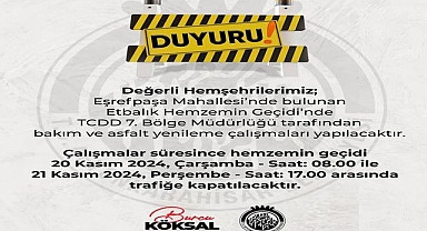 Dikkat! Afyon’da Bu Yol İki Gün Araç Trafiğine Kapalı Olacak