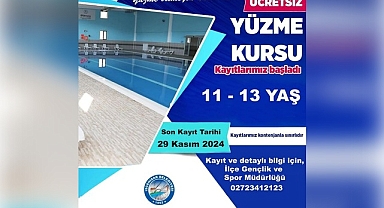 Ücretsiz Yüzme Kursu İçin Son Kayıt Tarihi: 29 Kasım 2024
