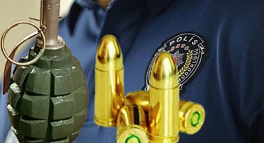 Emniyete ait el bombası mermi ve çelik yelek satan polis ve çetesi yakalandı 