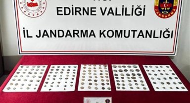 Edirne'de 177 adet gümüş-bronz-bakır sikke ele geçirildi